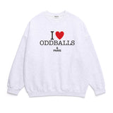 ODBC アイラブスウェットシャツ ホワイトメランジ