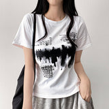E-Tion lettering short-sleeved T-shirt