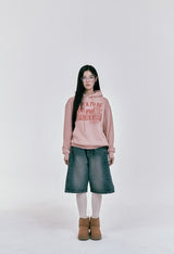 VINTAGE LETTERING CRAPHIC HOODIE B24FT03