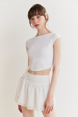 LILY MINI SKIRT white