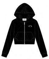 HORIZON RING VELVET ZIP-UP [BLACK]