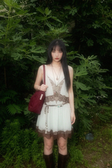 ISABEL LACE CHIFFON MINI DRESS