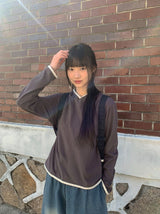 26SS★ [BAONHAUS] Crea Flower Layered Hoodie