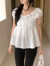 Sugar Lace Babydoll Puff Blouse