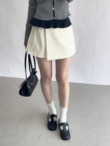 Vigent Wrap Elastic Waist Mini Skirt Pants