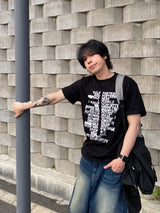 Lettering selfie short sleeve T 4C