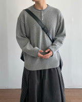 エルビン ラムズウール ヘンリーニット