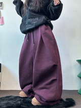 PARACHUTE TWO PINTUCK BALLOON LONG WIDE PANTS 🖤🩶💜🤎🩷5COLOR