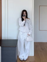 Luri Back Heart Pocket Carpenter Wide Pants 