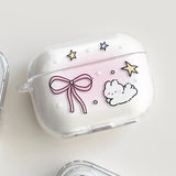 [AirPods] リボンラビットハードケース (ピンク) (オンリーケース)