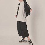 street shape capri shorts_black