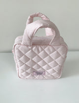 chain quilting pink bag