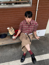 No.1188 D check thin SHIRT (5color)
