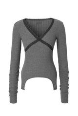 Betty lace tee - charcoal