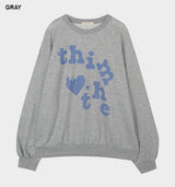 Checker Heart Overfit Sweatshirt