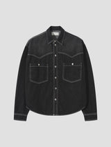 No.1384 crop western denim SHIRT