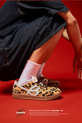 HBD x WeFlower Collaboration – Leopard Print Retro German Training Shoes