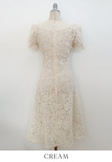 Love Square Flower Flare One Piece