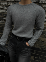 フリースリブスリムロングスリーブTシャツ