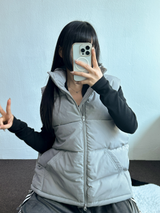 B-CASIC FIT PADDINF VEST💚🩶🖤🤍🤎6COLOR
