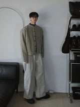 ASCLO Two Tuck Wide Cotton Pants (3color)
