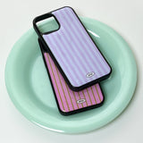 ストライプエポキシバンパーケース (Purple)