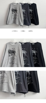 Shio String Ribbed Knit Sweatshirt