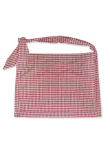 000Design Cotton Check Tie Bag / Burgundy
