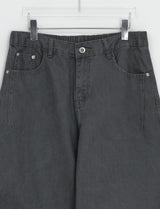 [unisex] シュエンコットン カーブドワイドバンディングパンツ