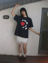 ドットロゴオーバーフィットTシャツ (DARK NAVY)