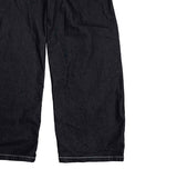 Look Fire Buckle Balloon Wide Denim Pants