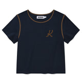 グラフィックリンガーTシャツ [NAVY]