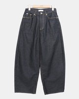 Robyu クラシックバックルワイドデニムパンツ