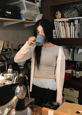 ボートネックオフTシャツ