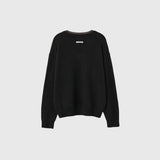 レイヤードVネックニットプルオーバー [BLACK]