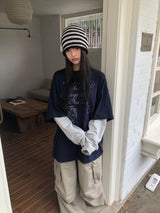 ドリンオーバーサイズレイヤード長袖Tシャツ