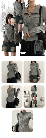 Clips Two Way Pocket Zip-Up