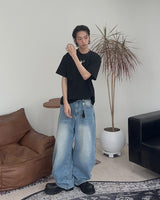 Alfie Wide Washed Denim Pants