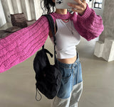 [UNISEX] ストリングミックスカラーリングデニムジョガーワイドパンツ