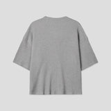  Avin Crop Waffle Short Sleeve T-Shirt 4C