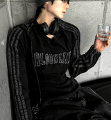 Vネックピグメントトラックブルックリン長袖Tシャツ