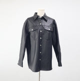 (Unisex) アップオーバーフィットレザージャケット