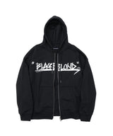 BBD Arrow Graffiti Logo Zip Up Hood Jacket (Black)