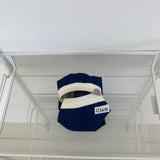 Clam round pouch _ Blue denim