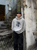 Denim stage fleece hoodie