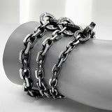 ss-10mm ブラックラインオリジナルチェーンブレスレット
