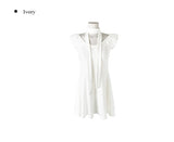[Muffler Set] Eri Puff Off-Shoulder Muffler Flare One Piece