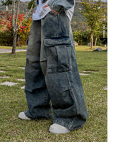 Flip Wide Denim Cargo Pants