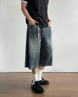 Tin Washed Bermuda Denim Pants