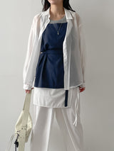 Ver Tencel See-through Loose Fit Shirt